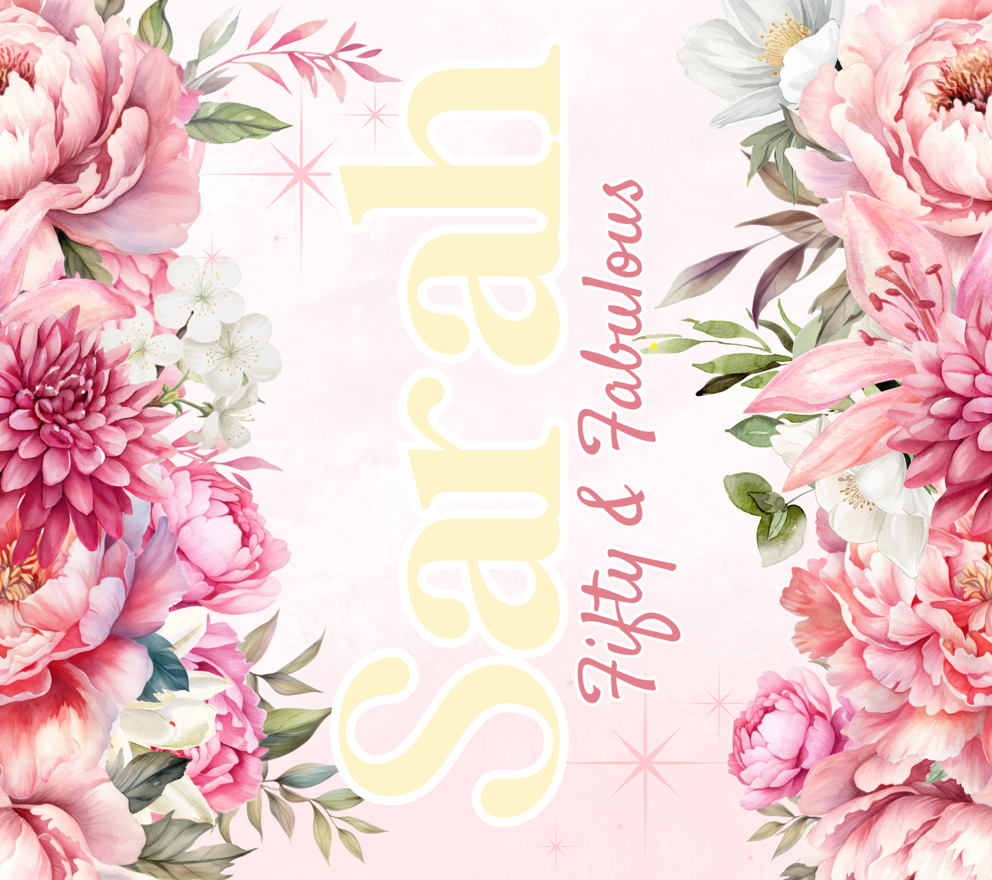 Custom Floral Name Tumbler — Personalised Just for You