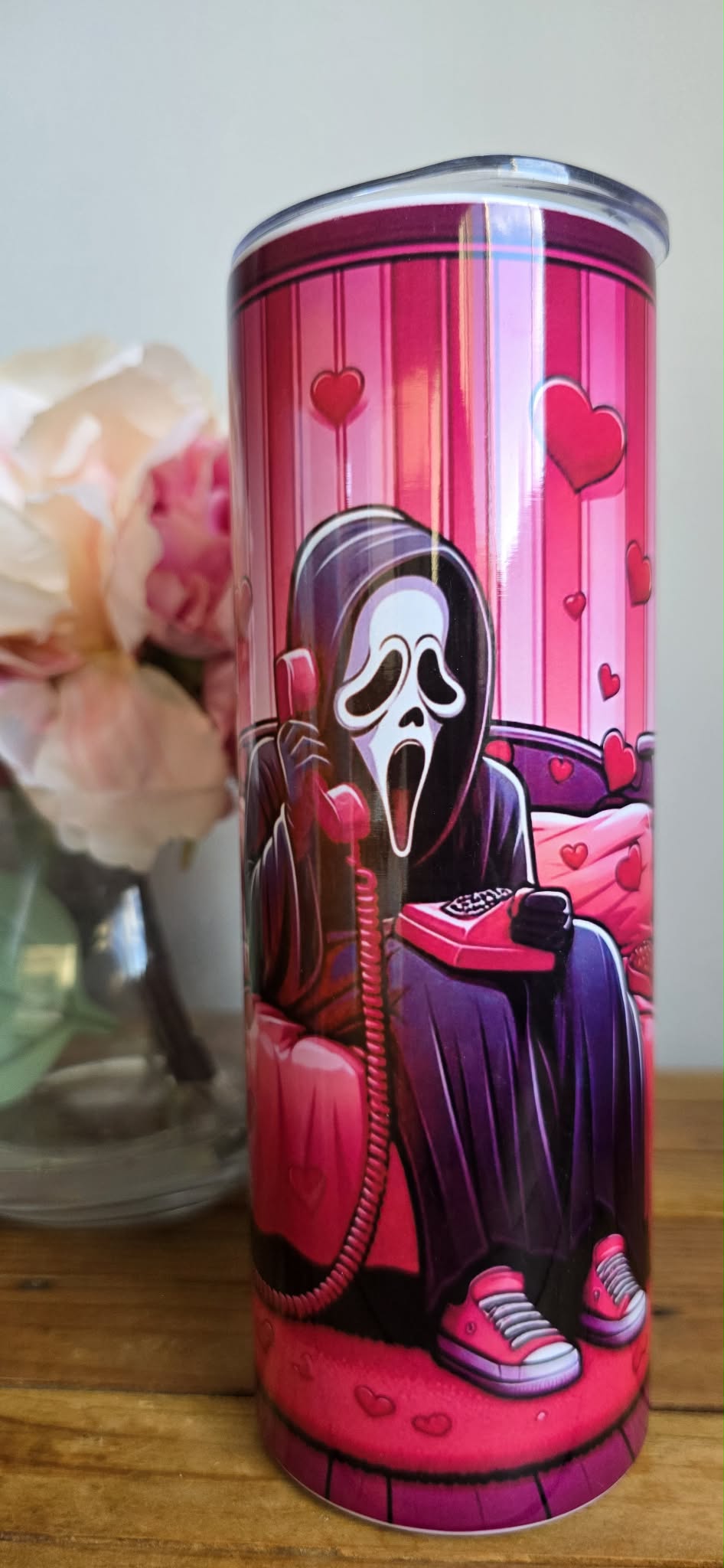 Ghostface Love Tumbler – 20oz 💗🔪