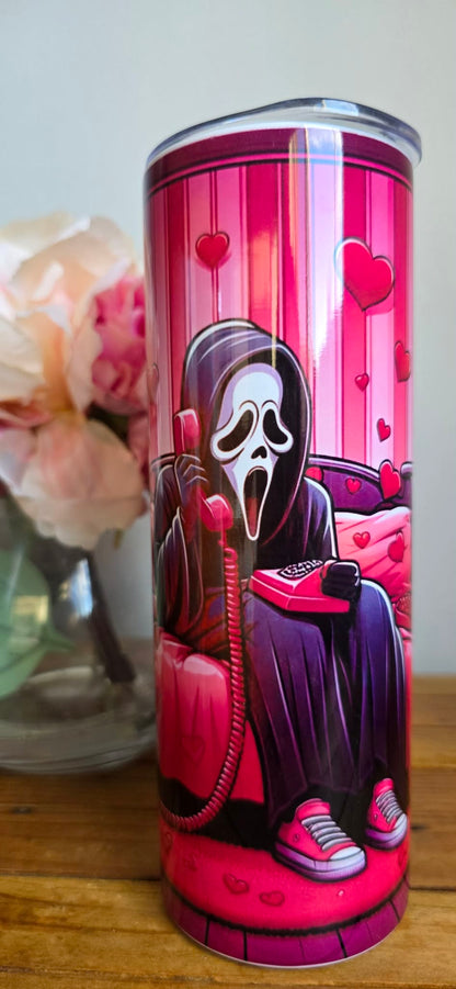Ghostface Love Tumbler – 20oz 💗🔪