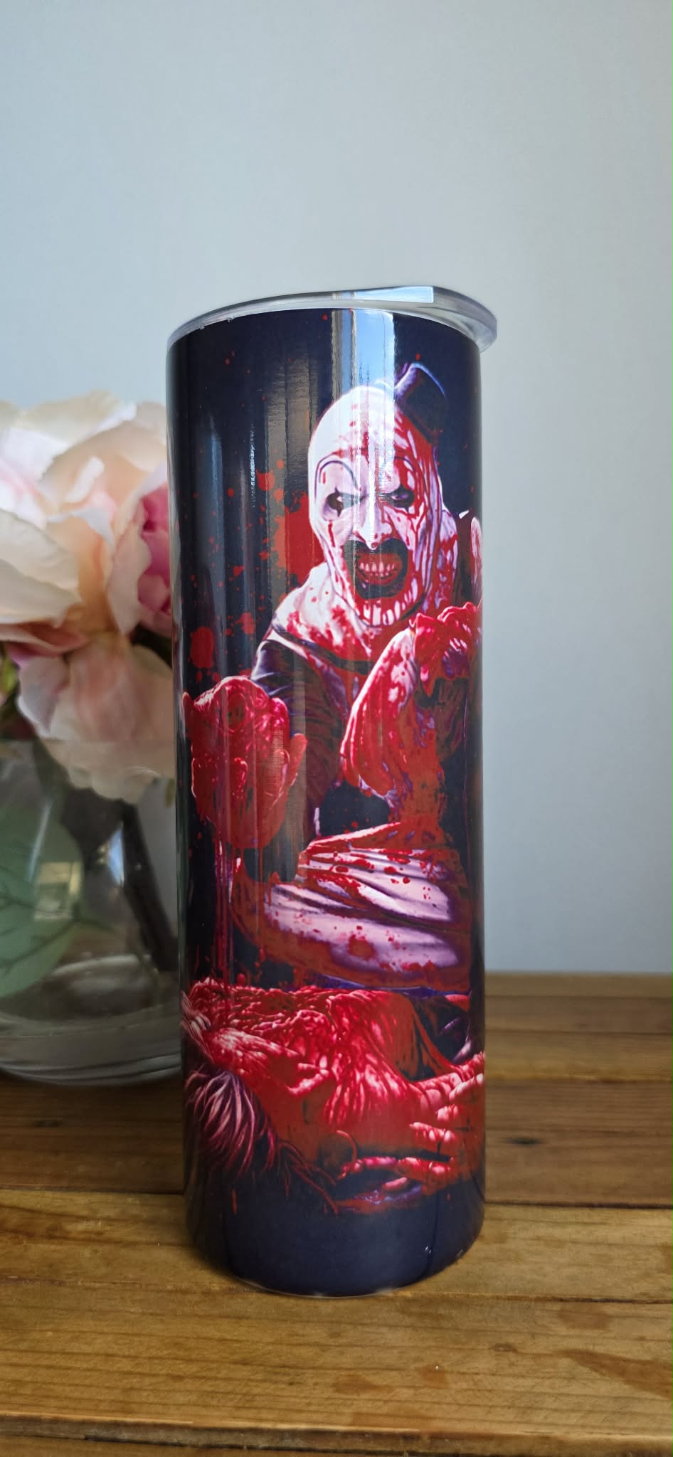 Terrifier Horror Tumbler – 20oz (Discounted – Minor Print Faults)