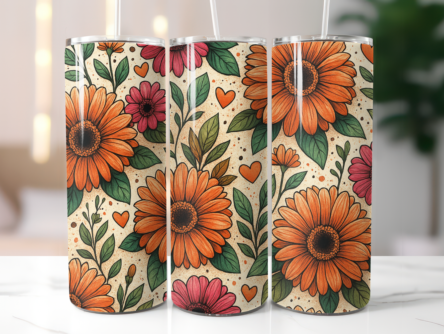 Vintage Floral Garden Tumbler