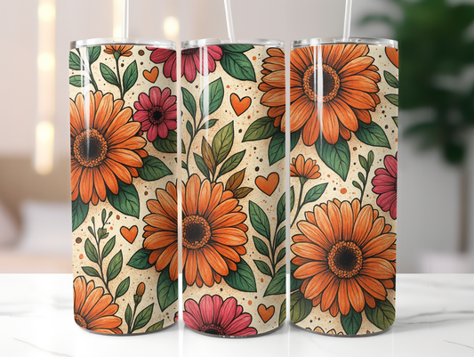 Vintage Floral Garden Tumbler