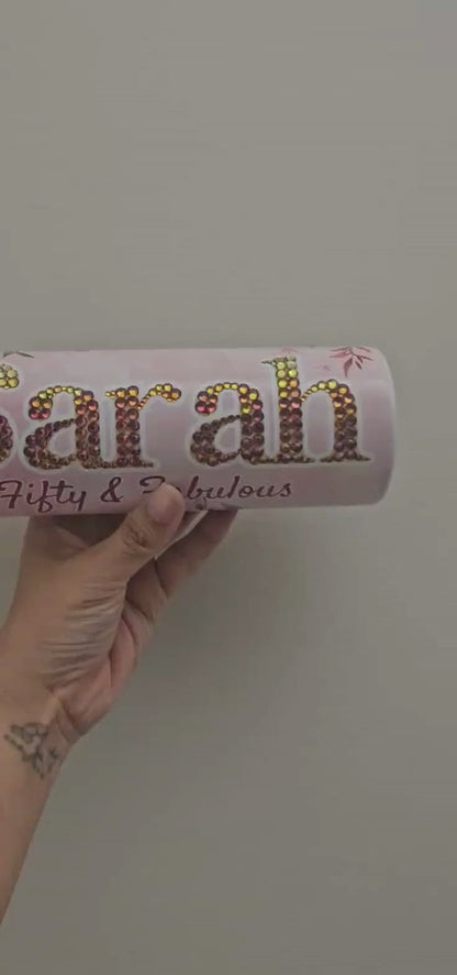 Custom Floral Name Tumbler — Personalised Just for You